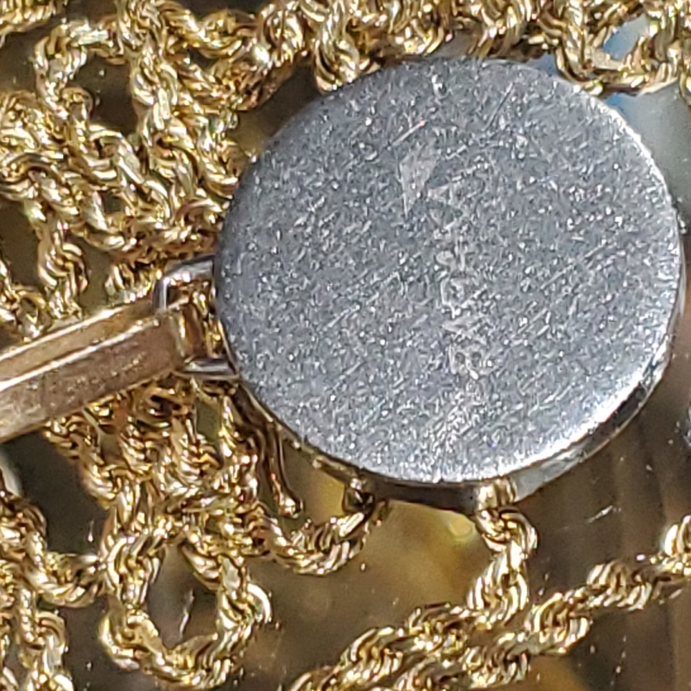 BARAKA 18ROSE GOLD/STEEL PENDANT AND 14K SOLID GOLD ROPE - Picture 11 of 12